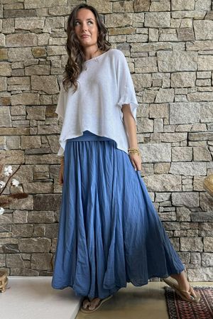 Songbird Bandeau Skirt Dress Denim - /15=